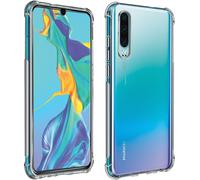 Avizar, Set de protection premium Huawei P30 Housse de protection + film de protection d'écran 9H, Transparent