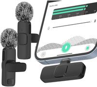 Avizar, Set microphone Lightning 2x Mic + bonnette anti-vent Outdoor, Noir