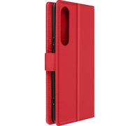 Étui pour Sony Xperia 1 V Clapet Portefeuille Support Vidéo Rouge
