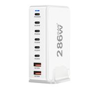Station de Charge avec 8 Ports USB-C / USB Quick Charge GaN3 286W Blanc