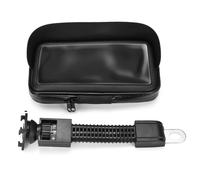 Support Moto Smartphone Fixation rétroviseur Etui étanche zippé - Noir