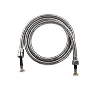 Avizar Tuyau de Douche Flexible 2m avec Double Écrou Anti-corrosion Argent