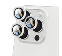 Avizar Verre Trempé Caméra pour iPhone 16 Pro Max Dureté 9H Anti-rayures Argent