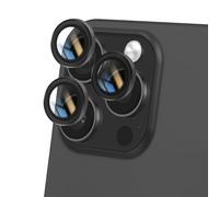 Verre Trempé Caméra pour iPhone 16 Pro Max Dureté 9H Anti-rayures Noir