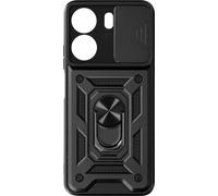 Avizar, Xiaomi Redmi 13C Housse de protection, cache caméra + anneau de maintien, noir