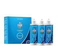 Avizor All Clean Soft Liquide pour Lentilles de Contact Solution Unique pour Nettoyage/Désinfection, 3 x 350 ml