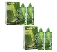AVIZOR ALVERA PACK 4X350 ml - Solution à l'Aloe Vera pour Nettoyage et Désinfection des Lentilles de Contact - Protection Naturelle - Convient à Tous les Types de Lentilles de Contact Souples