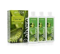 Avizor Alvera Solution multifonctions avec de l'aloé vera 3 x 240 ml et 3 étuis