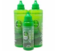 Avizor Alvera - Solution pour Lentilles avec Aloe Vera - Pack 2x350ml + Flacon 100ml Idéal pour les Voyages - Nettoyage et Désinfection des Lentilles - Tous Types de Lentilles de Contact Souples