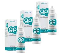 Avízor Gp Conditioner Pack de 3x120 ml - Solution pour Lentilles de Contact Rigides et Perméables au Gaz - Éclaircit et Hydrate - Nettoyage en Profondeur et Confort Quotidien