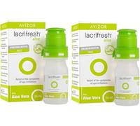 AVIZOR LACRIFRESH ALOE - Pack 2x10 ml - Gouttes pour les yeux - Hydratant et lubrifiant à l'Aloe Vera - Soulagement instantané des irritations oculaires - Sans phosphate - Application facile