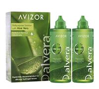 Avizor Liquide pour Lentilles de Contact Alvera avec Etui, 2 × 350 ml
