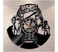 AVJERA Disque Vinyle Retour vers Le Futur Horloge Murale 3D Disque Vinyle Classique CD Décoration Pendentif Art Calme Unique Décoration Horloge Autocollant Vinyle Horloge 30cm