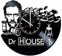 AVJERA Dr. House Disque Vinyle Rétro Horloge Murale Anniversaire Nouvel an Noël Cadeau d'anniversaire Personnalité Creative Home Design