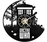 AVJERA Horloge Murale en Vinyle Doctor Who atmosphère rétro Silhouette Record Fait à la Main Maison