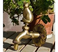 AVJERA Robinet Extérieur en Laiton Antique Gros Chat, Robinet Lavage Vadrouille/Jardin Arrosage, Animal, Cat, Traditionnel, Brossée, Montage Mural, 1 Trou, Monotrou, Sans Plomb