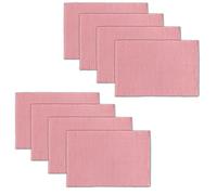 AVKA Studio Lot de napperons côtelés 100% Coton - 20,3 à 33 x 49,5 cm - Rose terne - Sets de Table Basiques pour Tous Les Jours - Construction épaisse, lavables et réutilisables - par AVKA Studio