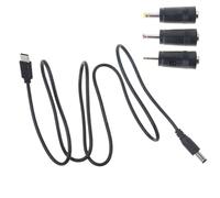 AVKGCZ Câble d'alimentation de type C vers 5,5 x 2,1 mm, 1 m, broche centrale positive, cordon de chargeur pour LED et produits de type C vers câble d'alimentation