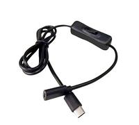 AVKGCZ Câble d'extension type C mâle vers femelle avec interrupteur d'alimentation en ligne, idéal pour 4 interrupteurs d'alimentation