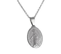 AVKGCZ Collier élégant avec pendentif vierge en acier inoxydable pour les amateurs de mode