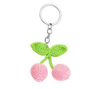 AVKGCZ Pendentif pratique en alliage de fil doux avec cerises - Accessoire fait main pour clés et sacs - Portable - Décoration créative