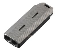 AVKGCZ Sifflet double tube en alliage métallique pour l'extérieur haute fréquence portable Outil de camping Décibel Fréquence durable Outil de camping en plein air