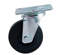 AVL RHA10264 Roulette pivotante à Platine rectangulaire Roue Caoutchouc Noir Ø 160-Charge 150 kg-508835O