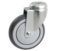 AVL RHA10287 Roulette pivotante à Platine Ronde Roue Caoutchouc Ø 100-Charge 100 kg-550882O