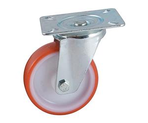 AVL - Roulette 160mm polyuréthane rouge platine pivotante - AVL - 504835O