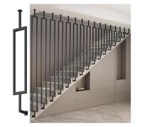 AVLLSO Balcon escalier parapet Monture latérale Balusters de sécurité Colonnes pour la clôture de sécurité des escaliers, Tailles et styles personnalisables(Black 1pc,H 26"/66cm)