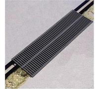 AVLLSO Caniveaux Grilles en résine polymère, Plaque de recouvrement de tranchée d'égout antidérapante pour Piscine d'allée de terrasse de Cour(L 50cm X W25cm X H3cm)