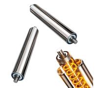 AVLLSO Convoyeur a Rouleau rouleaux chargés à ressort pour Metal Outfeed Stand/Woodworking, 2 emballage Rouleau de remplacement de bande convoyeuse(Dia 1"/25MM,L 13.8"/350MM)