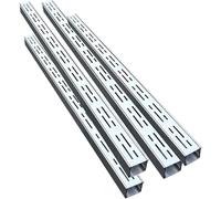 AVLLSO Grille Caniveau Canalisation de Drainage pour Allée (Lot 2-20) - Gouttière 100cm avec Grille INOX | Système Extérieur Jardin/Terrasse (4 Pack,100x5x3cm/39.4x2x1.2in)