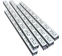 AVLLSO Grille Caniveau Canalisation de Drainage pour Allée (Lot 2-20) - Gouttière 100cm avec Grille INOX | Système Extérieur Jardin/Terrasse (6 Pack,100x5x5cm/39.4x2x2in)
