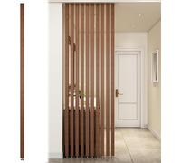 AVLLSO Panneaux de séparation de Chambre Lattes en Bois du Sol au Plafond, Poste de partition d'écran pour Bureau, escalier, lofts et Porche(Wood 1pc,100cm/39.3in/3.28ft)