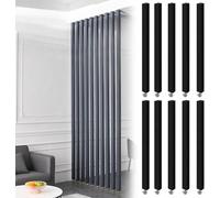 AVLLSO Panneaux de séparation de Chambre Poteau de séparation en aluminium noir avec pied réglable, 70-240 cm de haut Colonnes de grille de décoration de séparateur de pièce du sol au plafond(10 Pack,