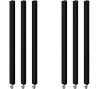 AVLLSO Panneaux de séparation de Chambre Poteau de séparation en aluminium noir avec pied réglable, 70-240 cm de haut Colonnes de grille de décoration de séparateur de pièce du sol au plafond(6 Pack,1
