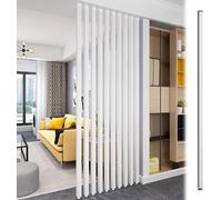 AVLLSO Panneaux de séparation de pièce Poteau de séparation d'écran en bois massif, Barre verticale murale de chambre à coucher Diviseurs de pièce, Facile à couper et à installer(White 1pc,135cm/53.1i