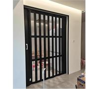 AVLLSO Porte Placard Coulissante Porte coulissante pliante de séparation avec panneaux et poignée en acrylique, imperméable, Kit de porte de la vie privée de la douche(WxH 38x80in(96x203cm))