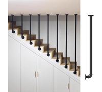 AVLLSO Rampe d’escalier garde corps Broches d'escalier noir mat, Kit de poste de railings bricolage pour le remplacement des escaliers(40in (101.6 cm))