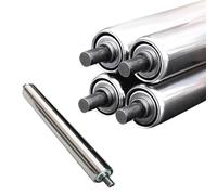 AVLLSO Rouleau rouleaux porteurs acier, 5 emballage Rouleaux de remplacement industriels en acier inoxydable pour manutention de matériaux/assistance à la charge(Dia 60MM/2.4'',L 800MM(31.5in))