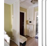 AVLLSO Séparateur de pièce Diviseur de pièce de séparation Murale, 70 cm-240 cm de Hauteur Poteau à Lattes en Bois du Sol au Plafond pour la décoration de l'entrée du Bureau à Domicile, Pas Besoin de