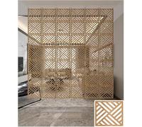 AVLLSO Séparateur de pièce Suspendu Panneau Bois-Plastique Creux pour Les Maisons à Haut Plafond, Décoration d'écran Suspendue Simple pour la Maison, 1 à 100 pièces en Option(Natural b,5Pcs)