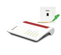 AVM Fritz!Box 5530 Fiber Edition International | Mesh Master | Wi-FI 6 | 2400 Mbit/s (5 GHz) + 600 Mbit/s (2,4 GHz) | 2,5 Gigabit LAN | 4 x gigabit-LAN | 2 x USB 3.0 | AON + GPON