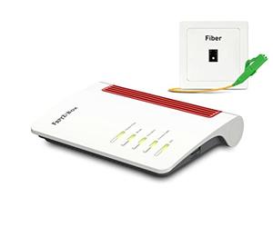 AVM Fritz!Box 5530 Fiber Edition International | Mesh Master | Wi-FI 6 | 2400 Mbit/s (5 GHz) + 600 Mbit/s (2,4 GHz) | 2,5 Gigabit LAN | 4 x gigabit-LAN | 2 x USB 3.0 | AON + GPON