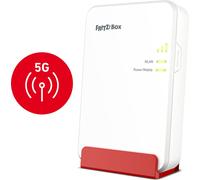 Fritz!Box 6860 5G International - Routeur mobile 5G/LTE avec jusqu'à 1 300 Mbps, Wi-Fi 6 jusqu'à 3 000 Mbps, PoE+, boîtier résistant à la poussière et aux éclaboussures, base DECT, interface en