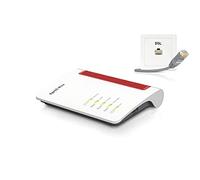 AVM Routeur sans fil Fritz!Box 7530 – Gigabit Ethernet Bi-bande 2,4/5 GHz – Noir, Rouge, Blanc