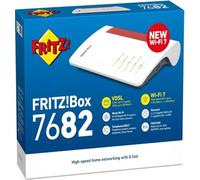 AVM Routeur Wi‑Fi 7 FRITZ!Box 7682 – bi‑bande 2,4/5 GHz, 2,5 GbE, USB 3G/4G, ADSL2+/VDSL – Blanc