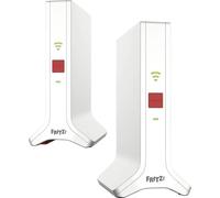 Fritz!Mesh Set 4200 Lot de 2 (2 x Fritz!Répéteur, idéal pour routeur Internet ou modem à fibre optique (ONT), couverture Wi-Fi pour 3 à 5 pièces, Triband Wi-Fi 6 jusqu'à 4 200 Mbit/s, version