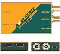 AVMATRIX Mini SC1221 HDMI vers SDI Mini Convertisseur vidéo SDI/HDMI Taille de poche et montage facile, USB-C Power Solution (SC1221-12G)